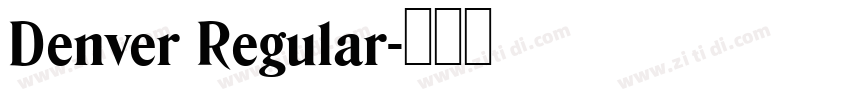 Denver Regular字体转换